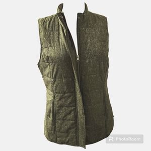 J. JILL Quilted Zipper Vest Sz M